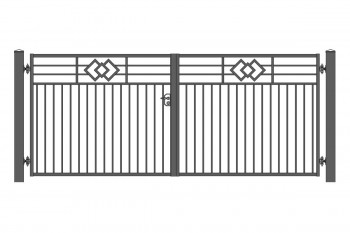 Dubbele poort model Onyx van Plast-Met Dubbele poort model Onyx van Plast-Met