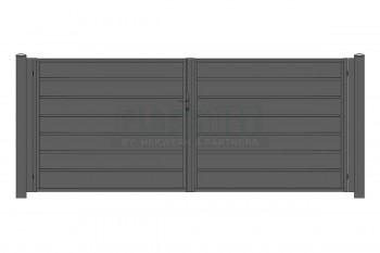 Dubbele poort Travertine plus Plast-met